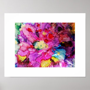 Blommar för magenta poster