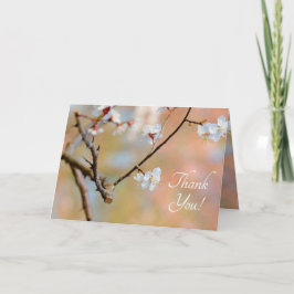 Blommar för offentlig japansk aprikos tack kort