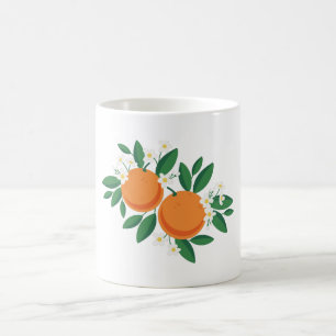 Blommar för Orange Kaffemugg