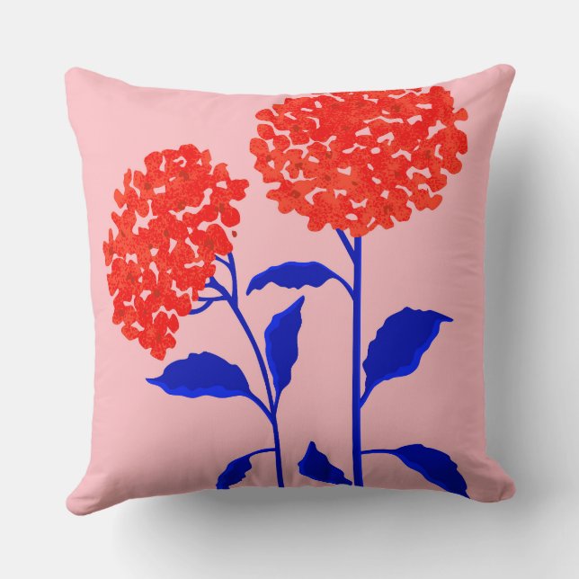 Blommar för orange kudde (Baksida)