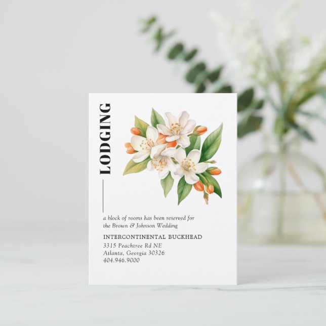 Blommar för orange och jasmin-hölje tilläggskort (Stående Fram)