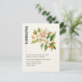 Blommar för orange och jasmin-hölje tilläggskort