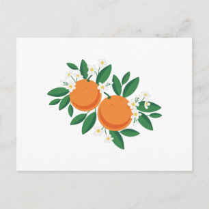 Blommar för orange vykort