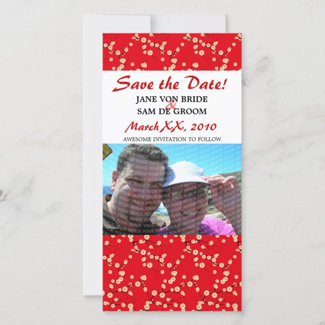 Blommar för rödkörsbär och vitkörsbär Spara datum Datumet (Framsida)