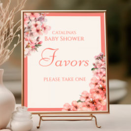 Blommar för Rosa av körsbär - favorittecken Poster