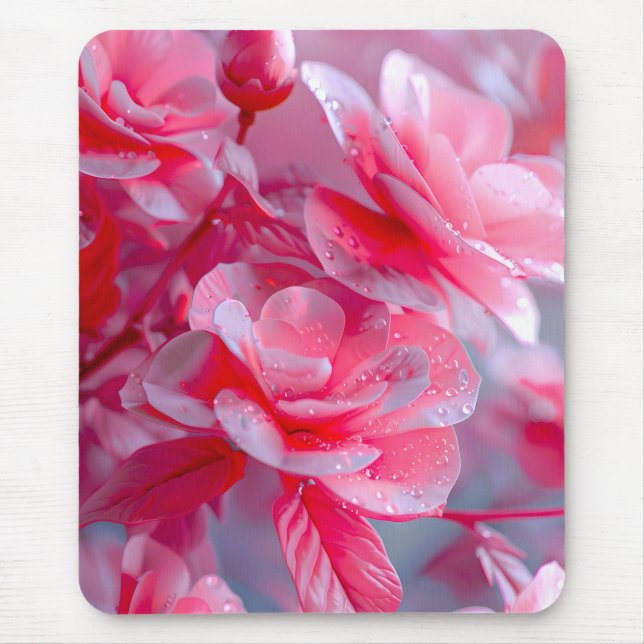 Blommar för  Rosa för Regndroppe Musmatta (Framsidan)