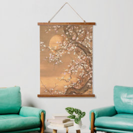 Blommar för rosa och vita plommon i Moonlight, Shi