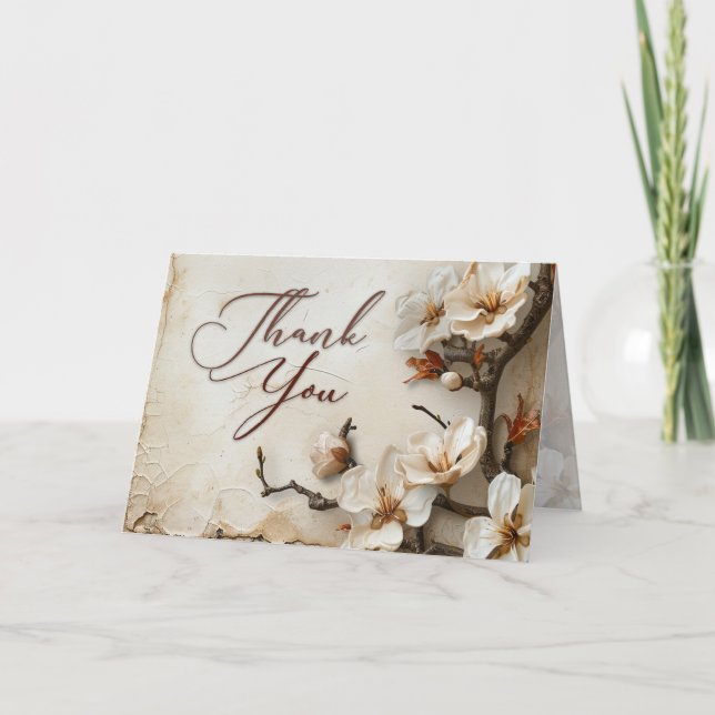 Blommar för tomhet tack kort (Framsida)