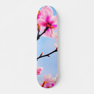 Blommar för vårtid mini skateboard bräda 18,5 cm