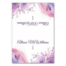 Blommar för vattenfärg Cherry-Poultry-ikon-Bröllop Bordsnummer