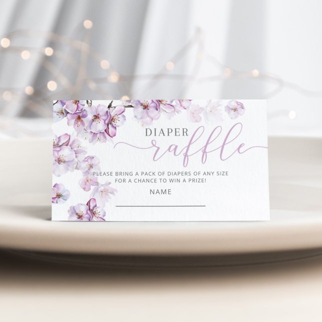 Blommar för vattenfärgskörsbär, blöjaktig raffel b tilläggskort (Skapare uppladdad)