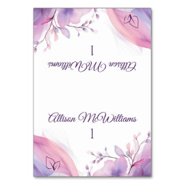 Blommar för vattenfärgskörsbär - Vegetarian-Bröllo Bordsnummer