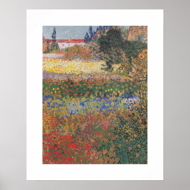 Blommar Garden (1888) från Van Gogh Poster (Framsidan)