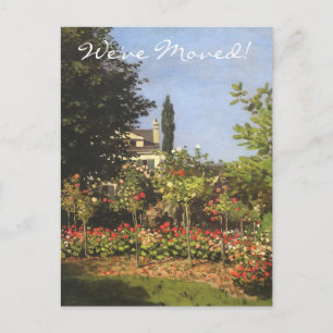 Blommar Garden av Claude Monet Byte av Adress Meddelande Vykort