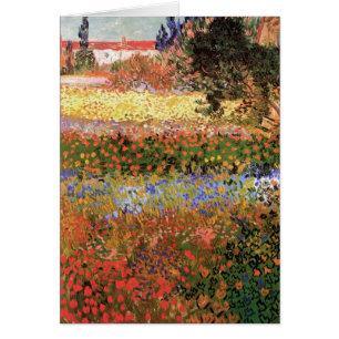 Blommar Garden av Vincent van Gogh Hälsningskort