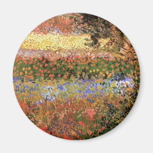 Blommar Garden av Vincent van Gogh Magnet