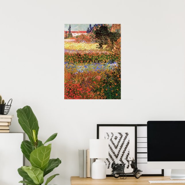 Blommar Garden av Vincent van Gogh Poster (Hemmakontoret)