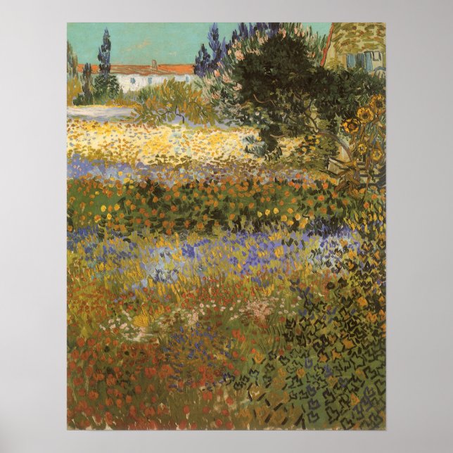 Blommar Garden av Vincent van Gogh Poster (Framsidan)