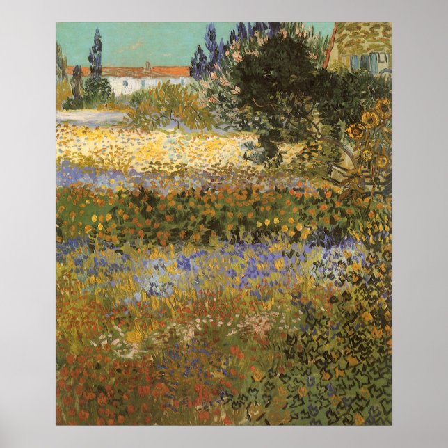Blommar Garden av Vincent van Gogh Poster (Framsidan)