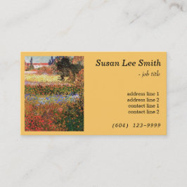 Blommar Garden av Vincent van Gogh. Sunny gult Visitkort