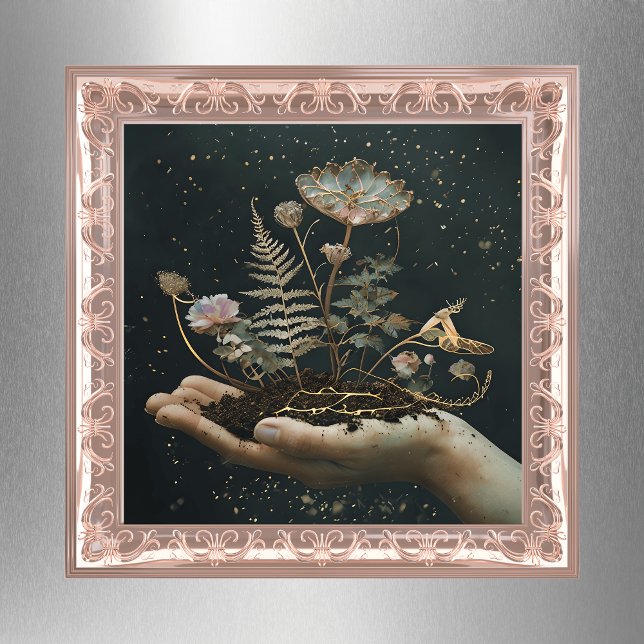 Blommar Garden in Hand Poster (Skapare uppladdad)