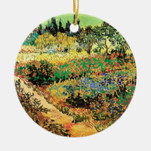 Blommar Garden med Väg av Vincent van Gogh Julgransprydnad Keramik