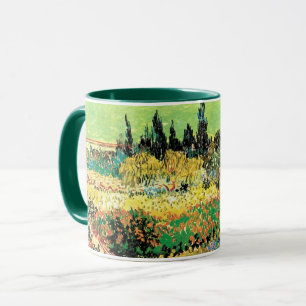 Blommar Garden med Väg av Vincent van Gogh Mugg