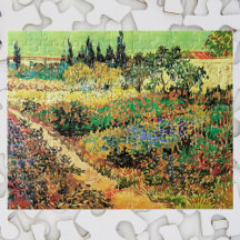 Blommar Garden med Väg av Vincent van Gogh