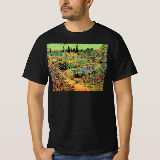 Blommar Garden med Väg av Vincent van Gogh Tee Shirt (Framsida)