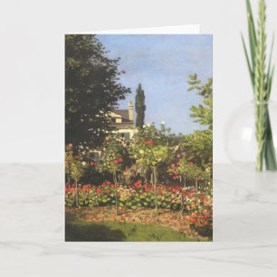 Blommar Garden på Sainte Adresse av Claude Monet Kort