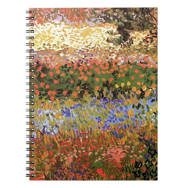 Blommar Garden,Vincent van Gogh. Anteckningsbok Med Spiral (Framsidan)