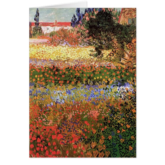 Blommar Garden,Vincent van Gogh. Hälsningskort (Framsidan)