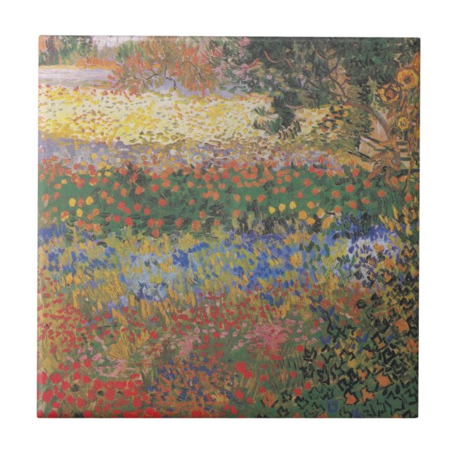 Blommar Garden - Vincent van Gogh Kakelplatta (Framsidan)
