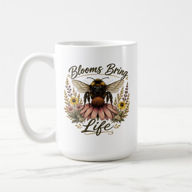 Blommar Ger Liv Kaffemugg (Vänster)