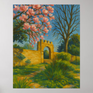 Blommar Grind - Förändrad målning av Garden Poster