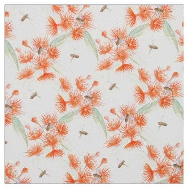 Blommar gum, vattenfärgstruktur tyg (Prov)