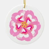 Blommar Hearts Ceramic Ornament