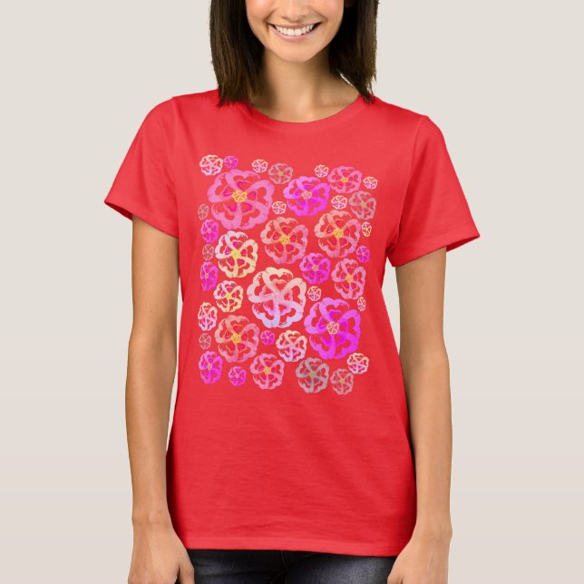 Blommar Hearts T-shirt (Framsida)