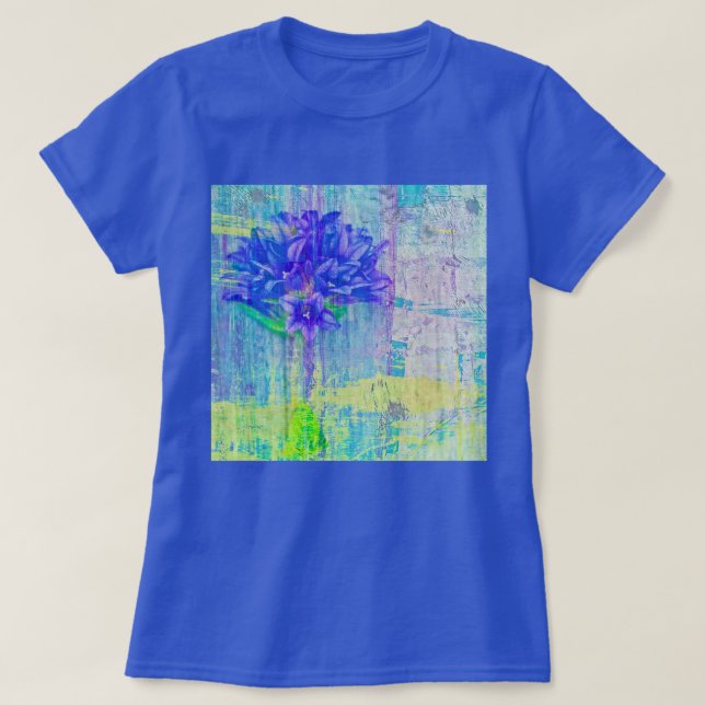 Blommar i Blue Violet T Shirt (Design framsida)