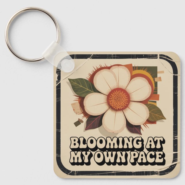 Blommar i min egen takt nyckelring (Framsida)