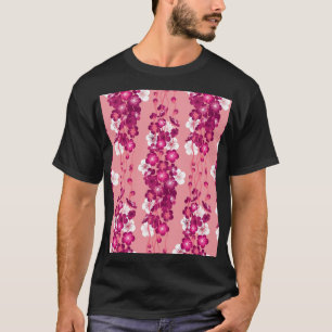 blommar i rosa ros: sömlös bakgrund. t shirt