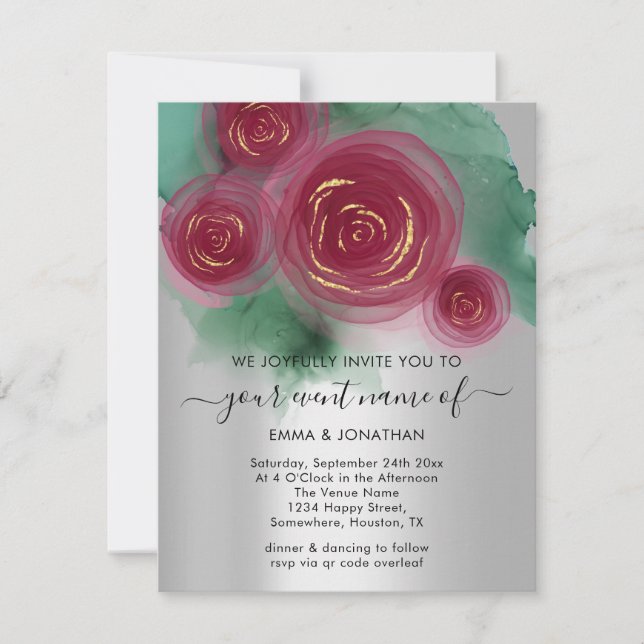 Blommar i Stil med budgetens Blommigt QR-kod Ro (Framsida)