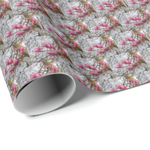 Blommar i Tulip Träd Presentpapper