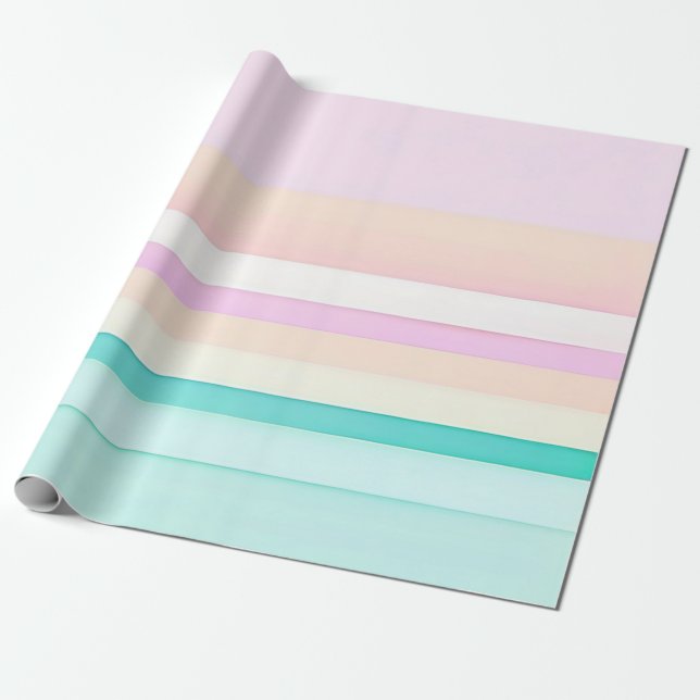 Blommar i vattenfärg presentpapper (Utrullad)