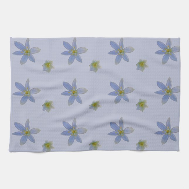blommar i vitt  kökshandduk (Horisontell)