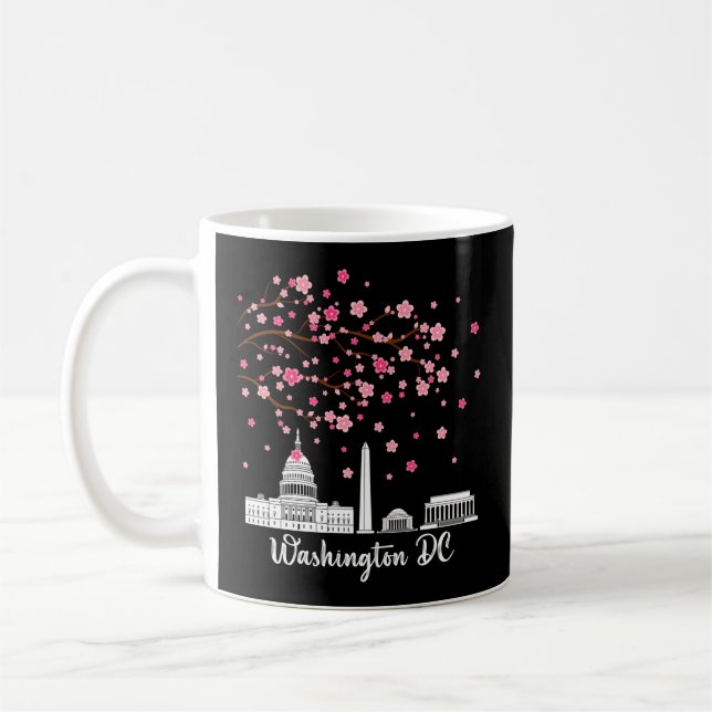 Blommar i Washington Dc Cherry Kaffemugg (Vänster)
