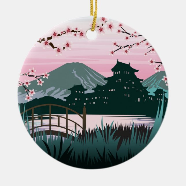 Blommar Julgransprydnad Keramik (Framsidan)