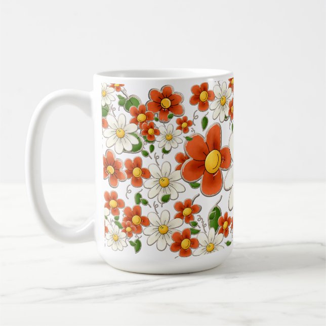 Blommar Kaffe Mugg (Vänster)
