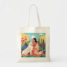 Blommar Kärlek for Self, Woman & Rädding Hund Tote