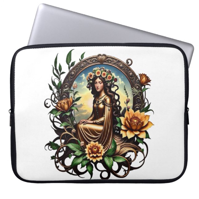 Blommar Laptop Fodral (Framsidan)